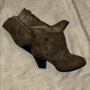 JustFab Taupe Ankle Booties